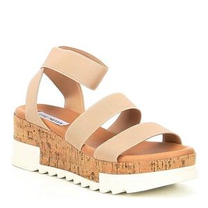 Bandi Elastic Cork Flatform Sandals